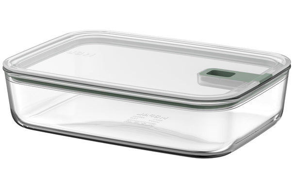 Mepal Fuente de horno / Fuente para lasaña con tapa EasyClip Nordic Sage - Vidrio - 2.25 litros