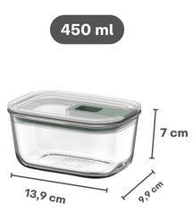 Mepal Glass Food Storage Container EasyClip Nordic Sage - 450 ml