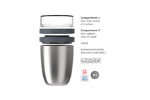Mepal Thermos Yoghurt Cup / Lunch Pot Ellipse Nordic Sage - 500 ml + 200 ml