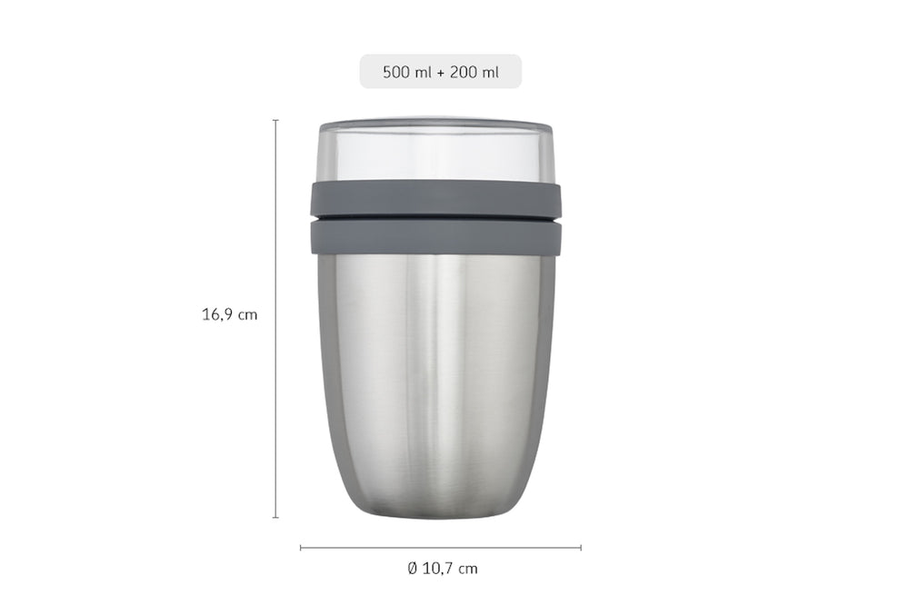 Mepal Thermos Yoghurt Cup / Lunch Pot Ellipse Nordic Sage - 500 ml + 200 ml