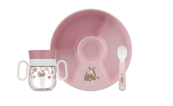 Mepal Children's Dinnerware Set Mio Fairy Garden 3-piece - plate, drinking cup and spoon