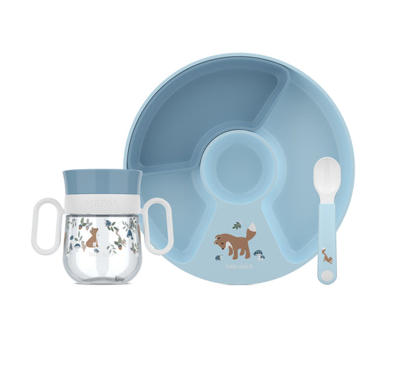 Mepal Children's Dinnerware Set Mio Forest Friends 3-piece - plate, cup and spoon