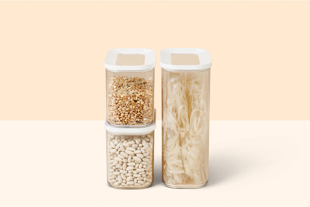 Mepal Storage Jars Set Modula White 3-piece