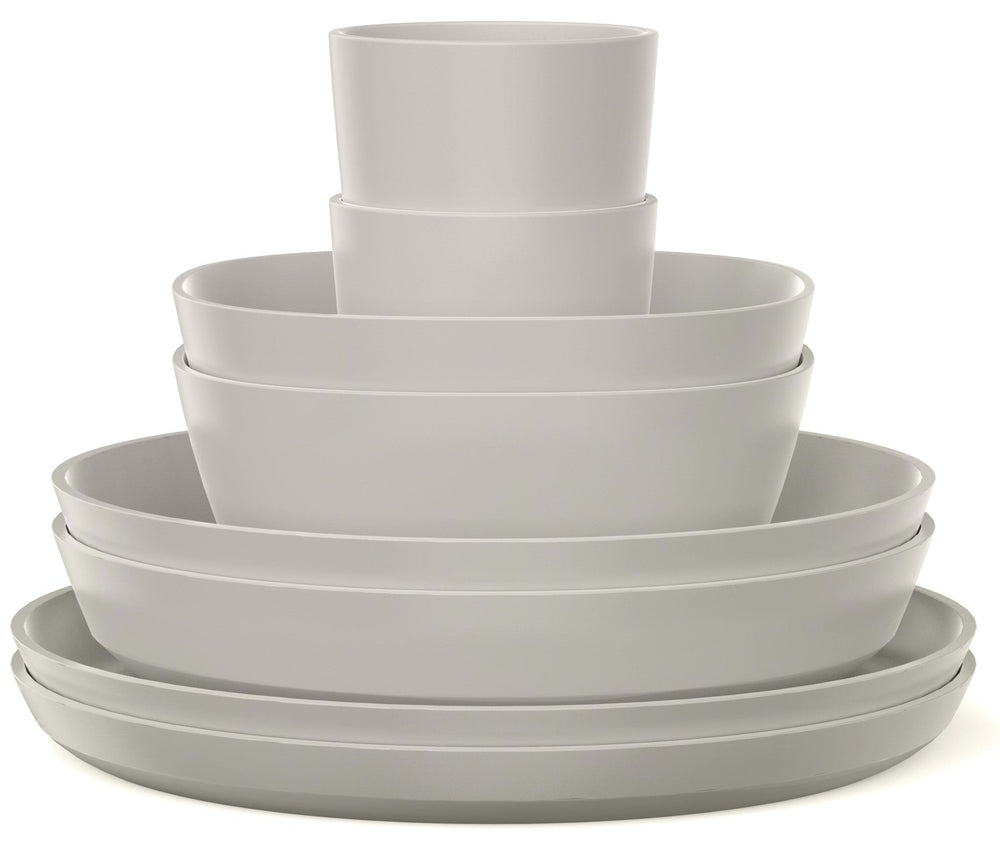 Mepal Dinnerware Set Silueta Nordic White 8-piece / 2 persons - 2 plates, 2 deep plates, 2 bowls and 2 cups
