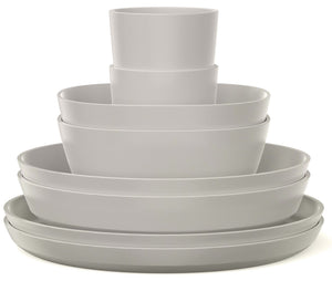Mepal Dinnerware Set Silueta Nordic White 8-piece / 2 persons - 2 plates, 2 deep plates, 2 bowls and 2 cups