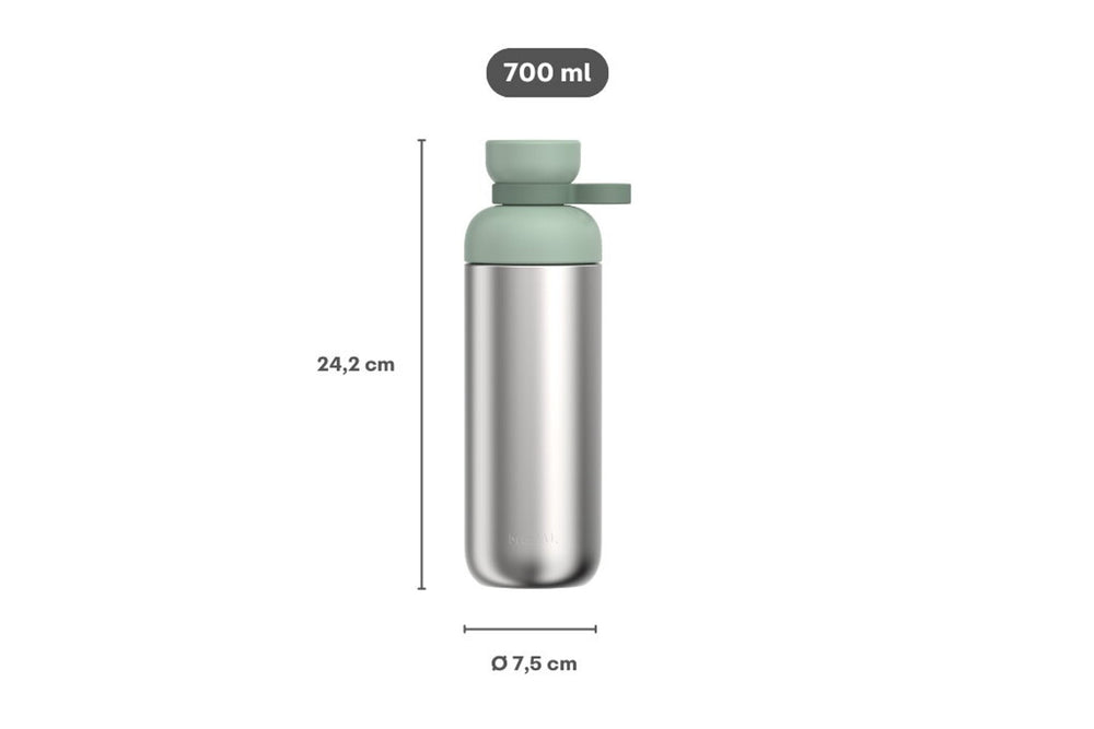 Mepal Water Bottle Vita Nordic Sage - Stainless Steel - 700 ml