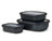Mepal Contenedores de alimentos Cirqula Nordic Black Rectangulares 3 piezas - 500 ml + 1 litro + 2 litros