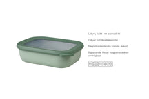 Mepal Contenedores de alimentos Cirqula Nordic Black Rectangulares 3 piezas - 500 ml + 1 litro + 2 litros