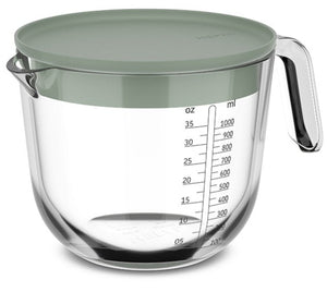 Mepal Jarra Medidora de Vidrio Chef It Nordic Sage - con Tapa - 1 litro