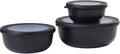 Mepal Contenedores Cirqula Nordic Black Redondos 3 piezas - 350 ml + 750 ml + 1.25 litros