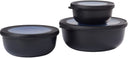 Mepal Contenedores Cirqula Nordic Black Redondos 3 piezas - 350 ml + 750 ml + 1.25 litros