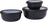Mepal Contenedores Cirqula Nordic Black Redondos 3 piezas - 350 ml + 750 ml + 1.25 litros