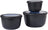Mepal Contenedores Cirqula Nordic Black Redondo 3 piezas - 500 ml + 1 litro + 2 litros
