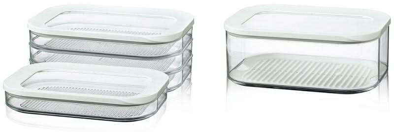 Mepal Cold Cut Meat Box Modula White 3-Layer