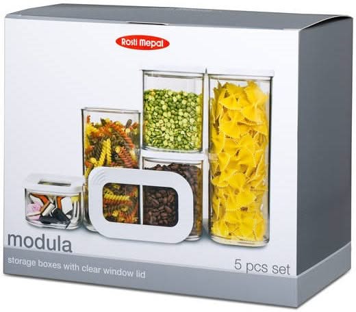 Mepal Storage Jars Set Modula White 7-piece