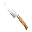 Messermeister Cuchillo santoku con alveolos Oliva Luxe Madera de Olivo 16,5 cm