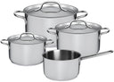 Juego de ollas Sola Mirage 4 piezas Acero inoxidable - Olla de cocina ø 16, 18, 20 cm y cazo ø 16 cm - apto para todas las fuentes de calor