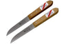 Robert Herder Mill Knife Stainless Wood - 8.5 cm Blade - 2 Pieces