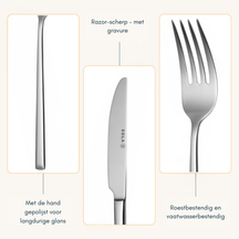 Sola Cutlery Set Luxor - 18/10 Stainless Steel - 100 pieces / 12 people