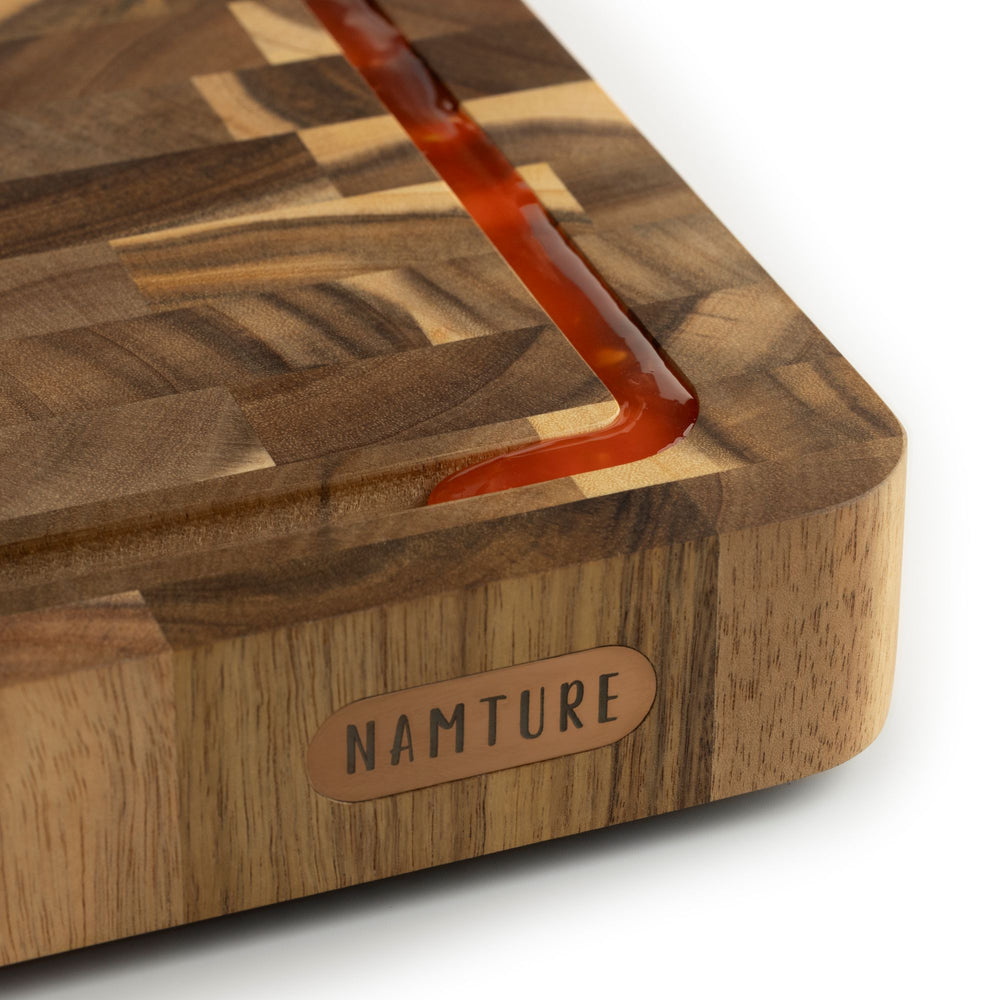 Namture Cutting Board / Chopping Block Acacia Classic - 45 x 30 cm - Wooden Preparation Board