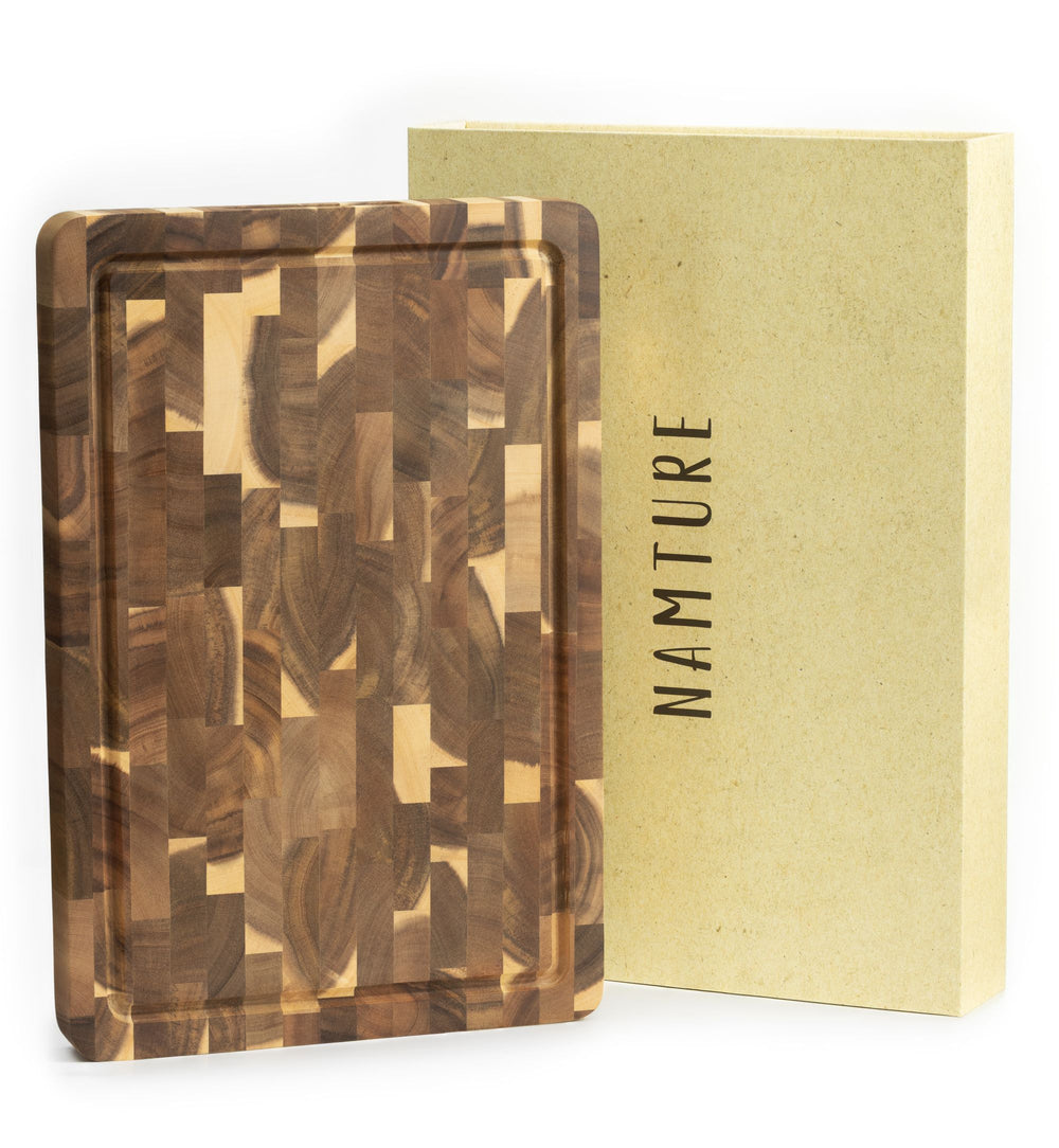 Namture Cutting Board / Chopping Block Acacia Classic - 45 x 30 cm - Wooden Preparation Board