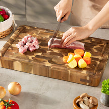 Namture Cutting Board / Chopping Block Acacia Classic - 45 x 30 cm - Wooden Preparation Board