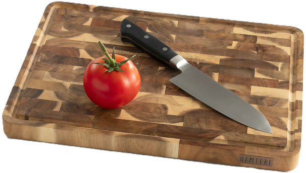 Namture Tabla de Cortar de Madera Acacia XL - 40 x 30 cm - Tabla de Cortar y Preparar de Madera