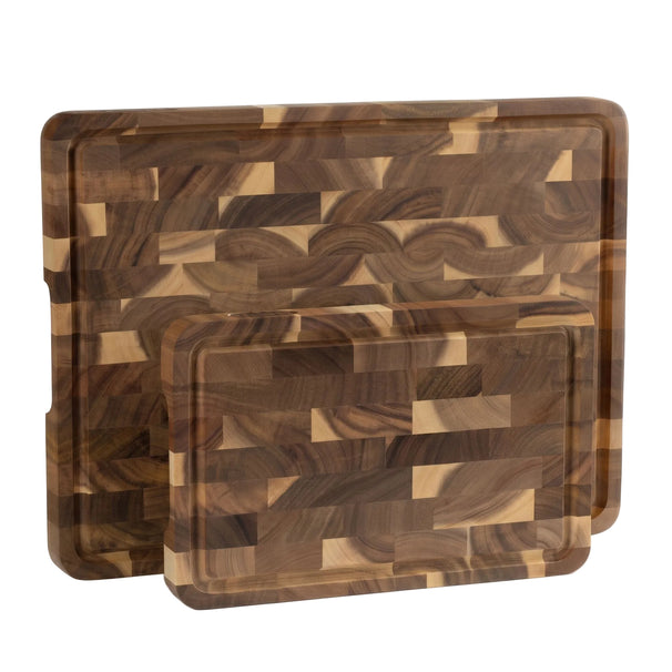 Namture Set de Tablas de Cortar Acacia Madera de Fin de Grano 2 piezas - M & XL - Tablas de Cortar y Preparar de Madera