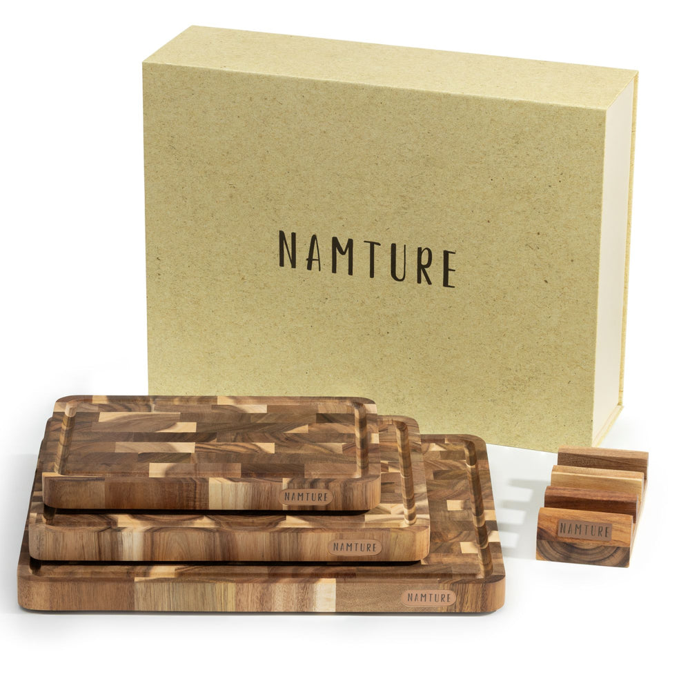 Namture Acacia Cutting Board Set - 3-Piece