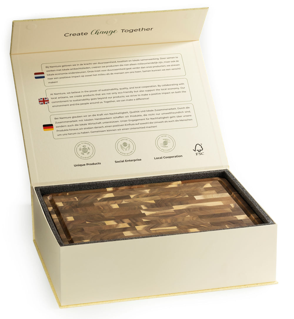Namture Acacia Cutting Board Set - 3-Piece