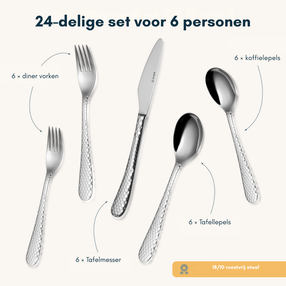 Sola Cutlery set Lima - 24 pieces / 6 persons