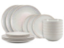 Cookinglife Dinnerware Set Nola Beige Reactive Glaze 18-Piece / 6 Persons - 6 Dinner Plates, 6 Breakfast Plates and 6 Bowls