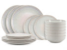 Cookinglife Dinnerware Set Nola Beige Reactive Glaze 18-Piece / 6 Persons - 6 Dinner Plates, 6 Breakfast Plates and 6 Bowls