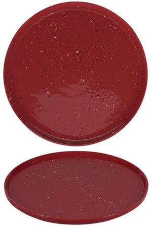 ONA Dinner Plates Fika Burgundy ø 25 cm - Set of 4