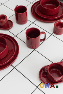 ONA Mugs Fika Burgundy 330 ml - set of 4