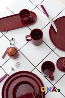 ONA Mugs Fika Burgundy 330 ml - set of 4