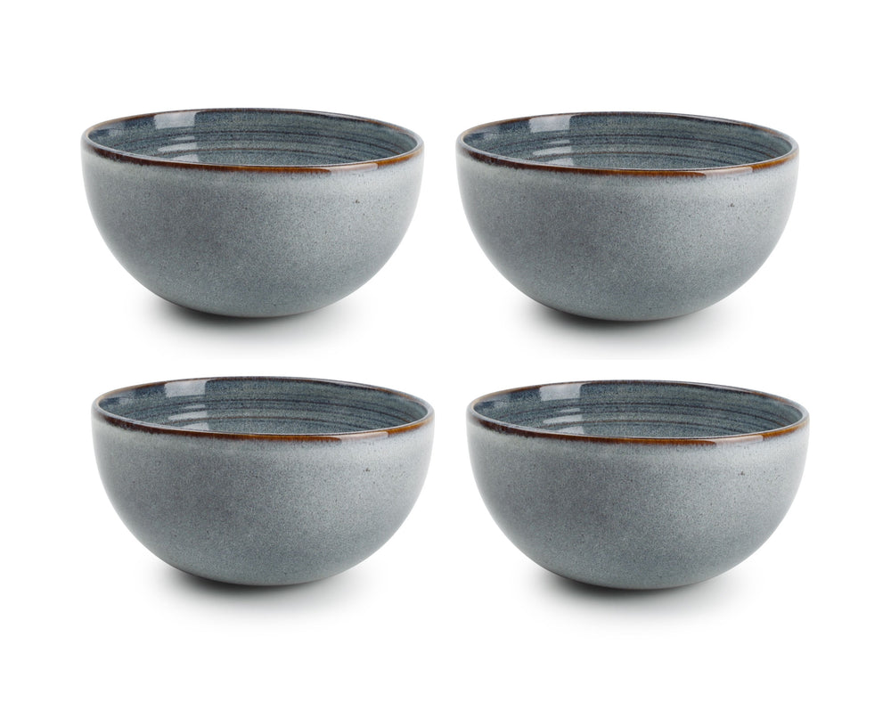 ONA Soup Bowls / Bowls Duna Blue ø 14 cm - 4 Pieces