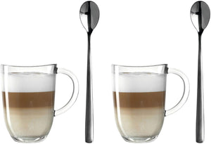 Leonardo Vasos para Latte Macchiato - Napoli 380 ml + 2 Cucharas - Resistente al calor