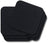 Cookinglife Coasters - Vegan leather - Black - 10 x 10 cm - 6 pieces