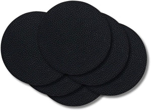 Posavasos Cookinglife - Cuero vegano - Negro - ø 10 cm - 6 unidades