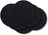 Cookinglife Coasters - Vegan leather - Black - ø 10 cm - 6 pieces