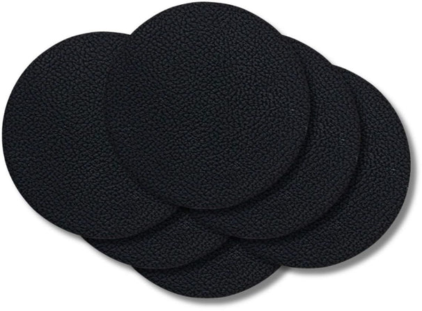 Posavasos Cookinglife - Cuero vegano - Negro - ø 10 cm - 6 unidades