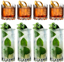 Riedel Glaze Set Cocktail & Whiskey Rocks & Highballs - 8 pieces