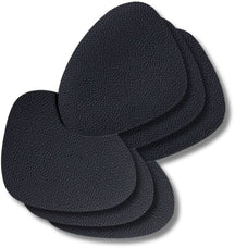 Cookinglife Coasters - Vegan leather - Black - Organic - 13 x 11 cm - 6 pieces
