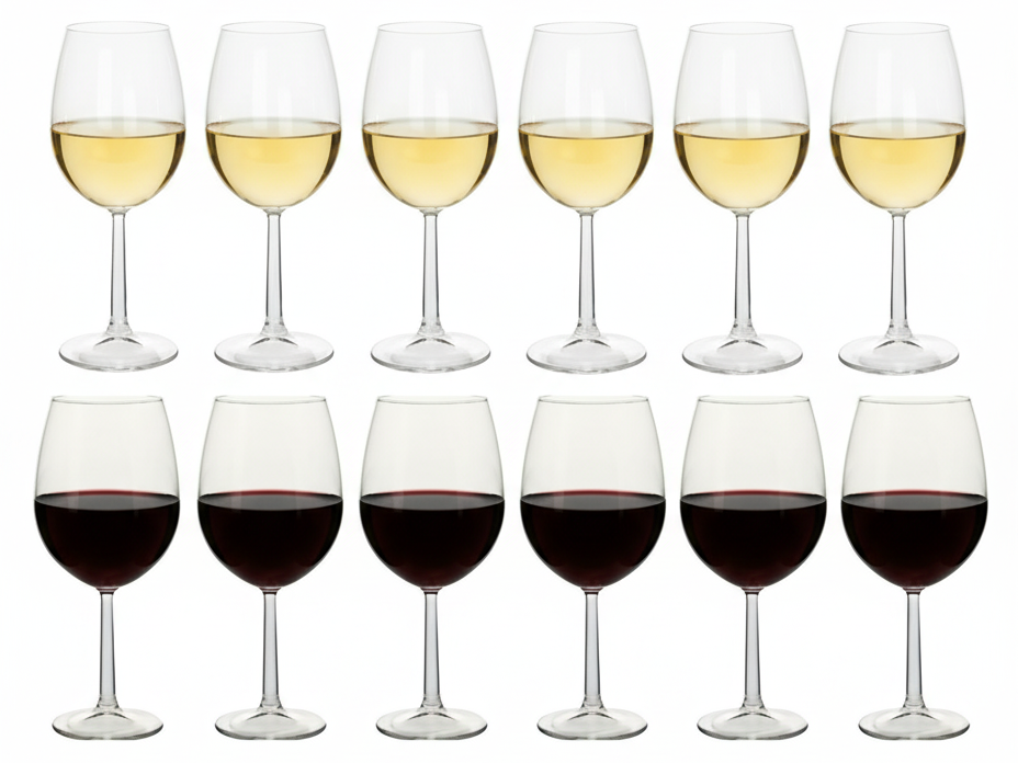 Cookinglife Wine Glass Set Milena 12-Piece - Red Wine Glasses + White Wine Glasses