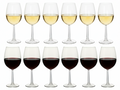 Cookinglife Wine Glass Set Milena 12-Piece - Red Wine Glasses + White Wine Glasses