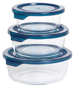 Recipientes de vidrio para conservar Sareva - Para llevar - con tapas - fuentes para horno - Cook & Fresh - 3 piezas