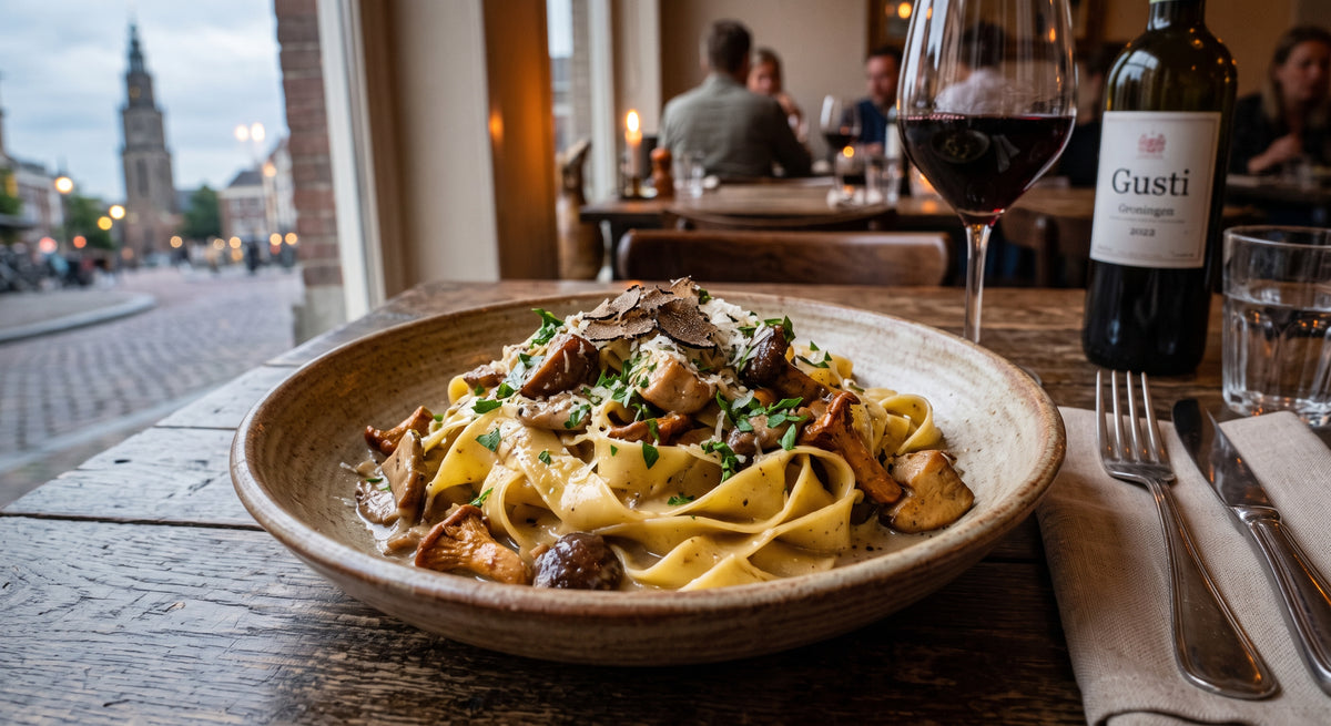 Wide ribbon pasta with a rich, earthy sauce you'll want to make again and again.