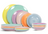 Cookinglife Dinnerware Set Pastel Harmony 18-piece / 6 people - 6 dinner plates, 6 side plates, and 6 pasta bowls