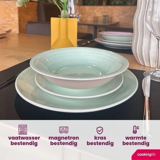 Cookinglife Deep Plates / Pasta Bowls Pastel Harmony ø 21 cm - 6 pieces